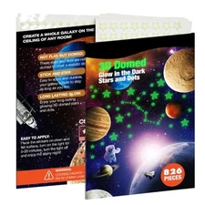 Realistic Tiny 3D Domed Glow in The Dark 826pcs 3d Dots and Stars Stickers