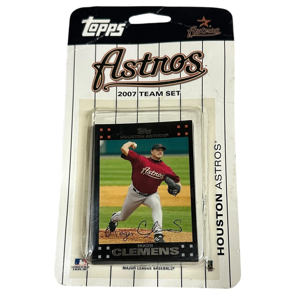 Juego de tarjetas de béisbol de los Astros de Houston 2007 MLB Topps Roger Clemens Astros tarjetas Foto 2 de 4
