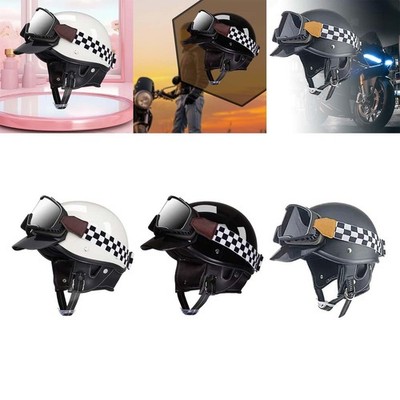 Retro Helm Fahrradhelm Vintage Cap Mopedhelm für Unisex Herren Erwachsene