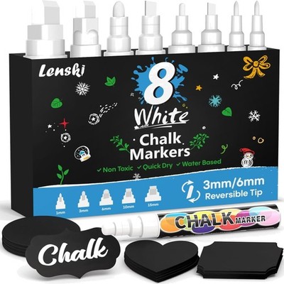 Kreidestifte Fenster Whiteboard Kreidemarker 8er Set Dekoration