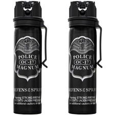 Police Magnum pepper spray self defense tactical security 2 Pack 4oz Flip Top