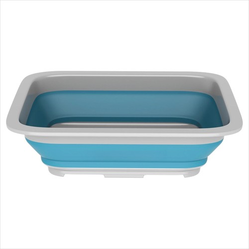 Blue Collapsible 10L Wash Bin, Portable Wash Basin/Dish Tub/Ice Bucket Multiuse - Picture 7 of 12