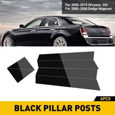 6pcs Pillar Posts Set Door Trim Cover For 2005-10 Chrysler 300 2005-08 Magnum Us