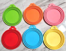 6 Pack Pet Food Can Covers Universal Can Lids Safe/Silicone Dogs Cats and more