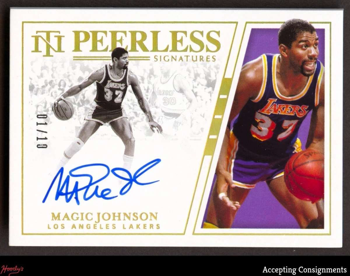 Panini Magic Johnson Basketball Autographed Sports Trading Cards