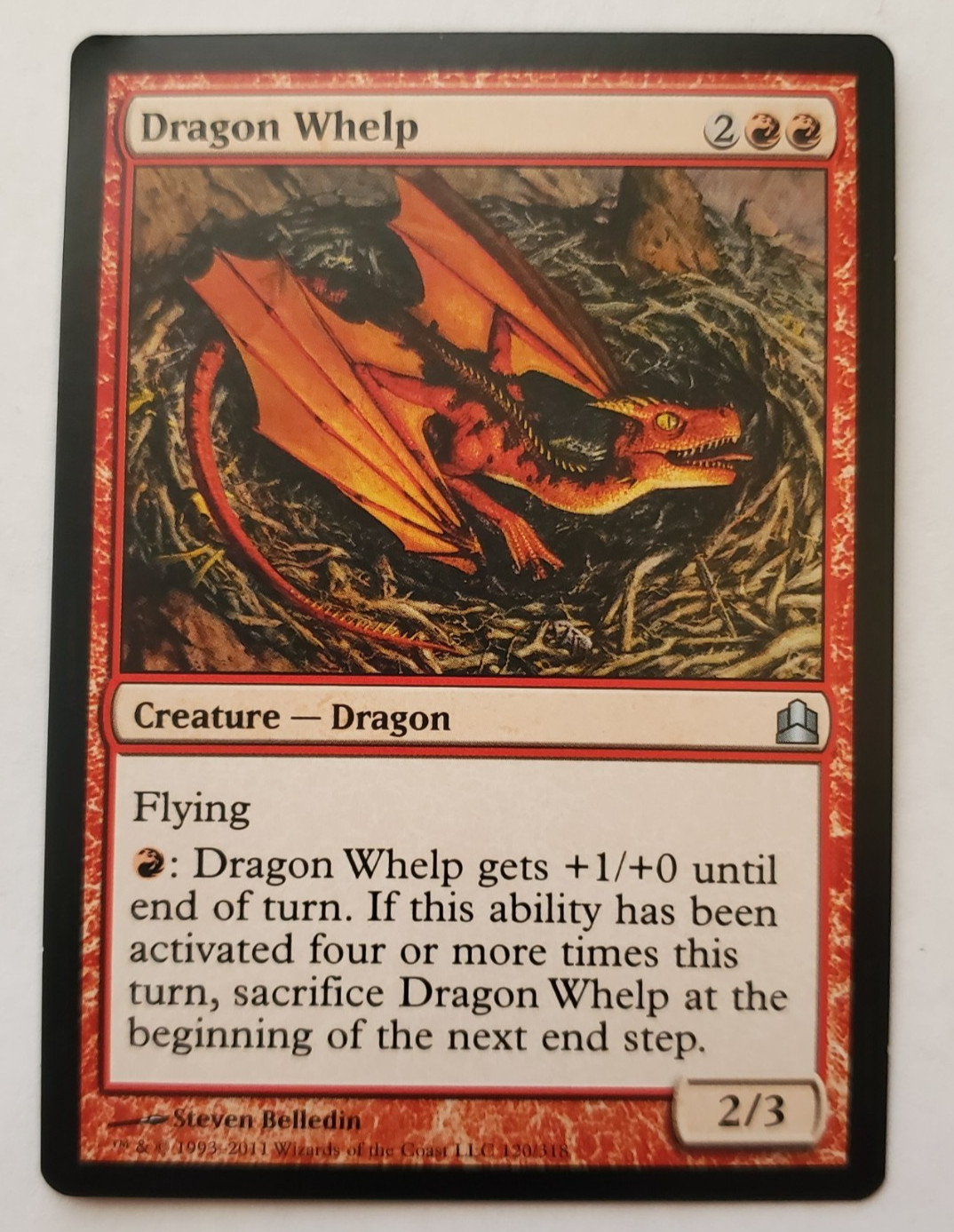 1x Dragon Whelp Commander 2011 MTG Magic the Gathering LP