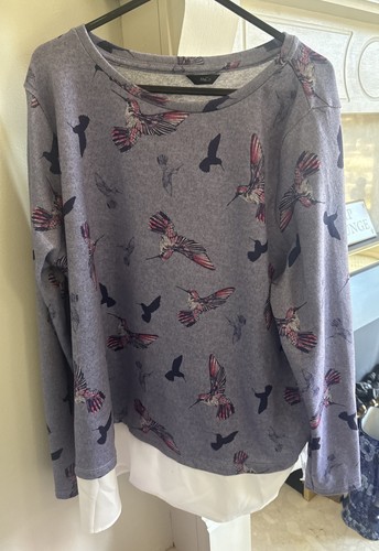 Damen Vogel Design Top Größe 18 von M&Co