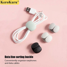 Cable Winder Organizer Clips USB Charger Mouse Headphone Wire Holder Desk
