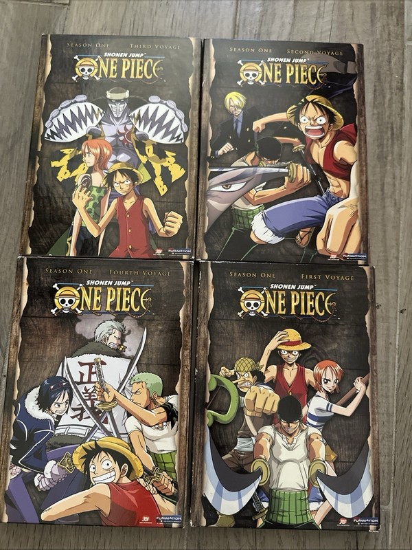 Shonen Jump One Piece DVD Set Season 1 First Second Third & Fourth Voyage In EUC