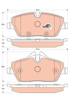 TRW Bremsbelagsatz Scheibenbremse Cotec GDB1870 FüR Mini R57 R56 BMW Clubvan R58