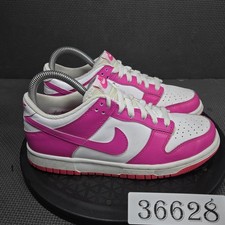 Nike Dunk Low Shoes Youth Size 5Y Pink White Leather Sneakers FB9109-102