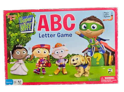 PBS Super Why ABC Letter Reading Board Game Kids Play & Learn 2009 Complete