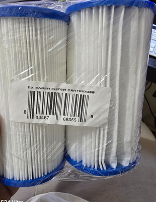 Lot of 2 Intex Paper Filter Cartridges Replacement Pool Filters Heavy Duty