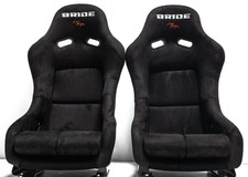 Pair Bride Style Black Suede Seats Low Max Racing Seat Black Sliders Rails Us