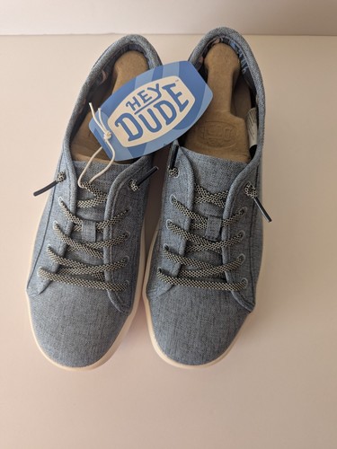 Hey Dude Cody W Craft Linen Shoes Sneakers Slip On Casual Blue Women Size 9 - 第 2/9 張圖片