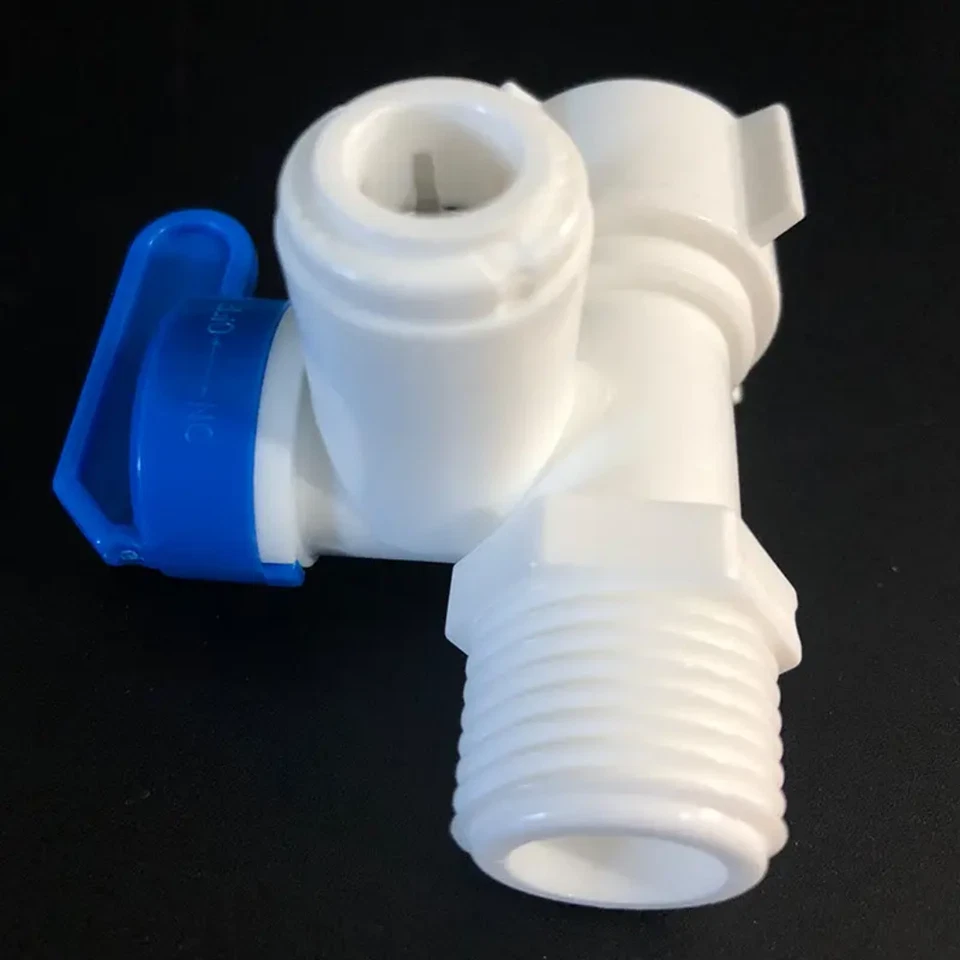 5 PCS 1/4" 3/8" Tee ball valve push in connector for purifier faucet connection - Image 3 of 4