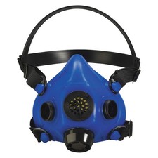 HONEYWELL NORTH RU85001L Half Mask Respirator,Silicone,Blue 52NY75