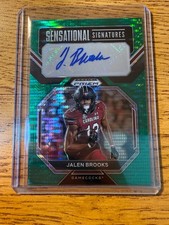 Jalen Brooks 2023 Green Panini Prizm Draft Picks Sensational Signatures SS-JBR