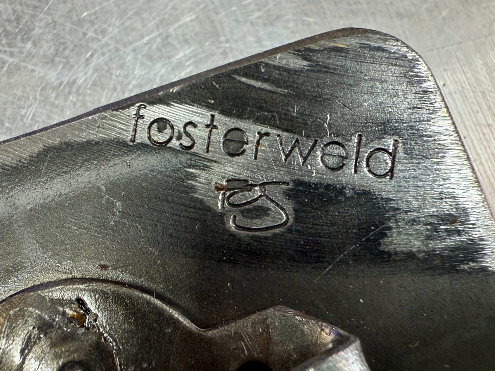 Rectangular Blue Metal with Two Silver Welded Bel… - image 12