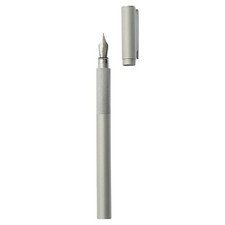 MUJI Aluminum Body Fountain Pen - Fine Nib - with 1 count (Pack of 1), Black