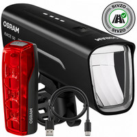Osram Ledsbike Race 50 SET Fahrradlicht 50 Lux Stvzo USB-C Front RüCklicht