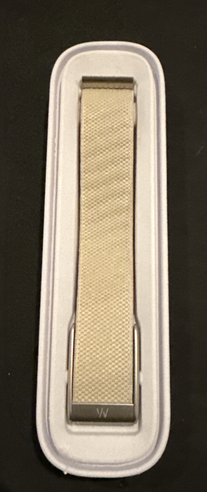 Whoop 5.0/MG Superknit Luxe Band - Tan (dune) - Silver Clasp - Whoop Logo