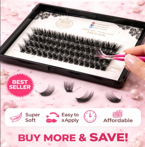 Individual Eyelashes DIY Cluster Lashes Russian Volume Extensions Feathery Soft