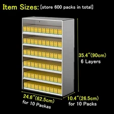 Cigarette Retail Showcase Rack Aluminium Cigarette Display Cabinet w/Push Tray