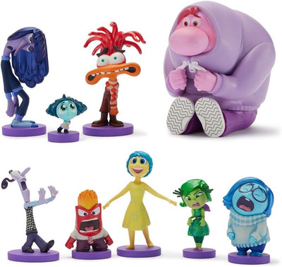 Official inside Out 2 Figure Set   9 Fully Sculpted  Figures Including Anger, Jo