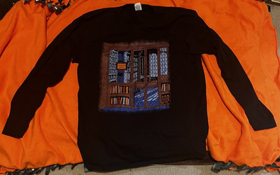 Harry Potter ''Hogwarts Library Restricted Section'' black Long sleeve shirt (L)