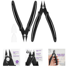 Micro Wire Cutters 5 Inch, Precision Flush Cutters, Small Zip Tie Pliers for
