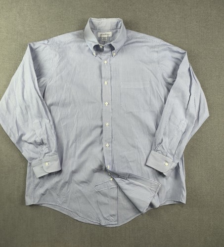 Brooks Brothers Original Polo Shirt Mens 16.5 34 Oxford Striped Cotton USA Made