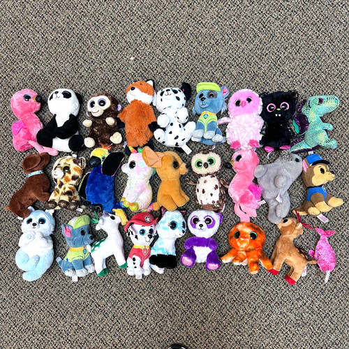 Ty Beanie Boos Plush Lot Animals Paw Patrol Dog Fox Bird Giraffe More Set of 27