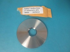 NEW KELLEY ORIFICE PLATE 3" UNIVERSAL X 0.875 304SS STAINLESS STEEL 68 HT OUTLET