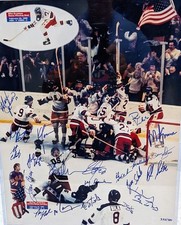 Miracle On Ice Signed 1980 Olympic Team 16x20 Photo With Herb Brooks