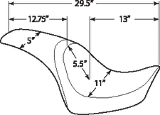 Drag Specialties Predator Flame Stitched Fits Seat For FL/FX 2000-2017 - Part