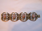collectible vintage sterling silver Mexico filigree hinged bracelet 7 in long — photo 1