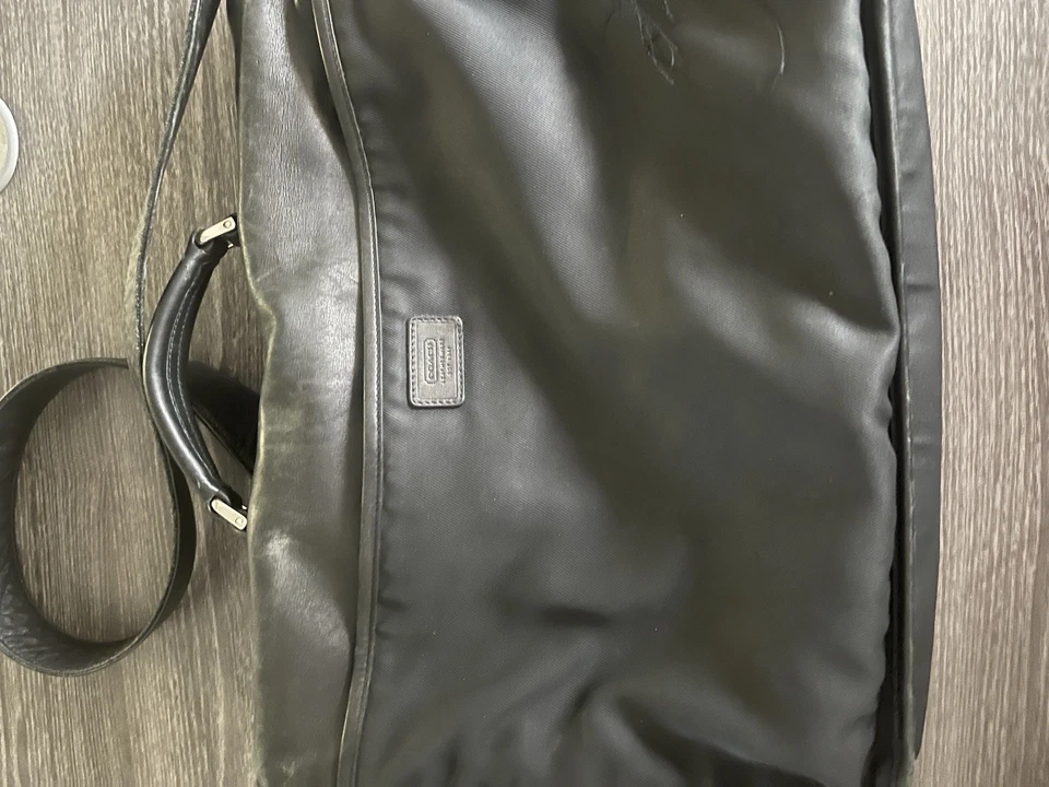 VINTAGE COACH 6456 LEXINGTON BLACK LEATHER TURNLOCK BRIEFCASE / MESSENGER BAG - Image 4 of 4