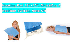 Heating Pad 12"x15", Moist/Dry On/Off Switch