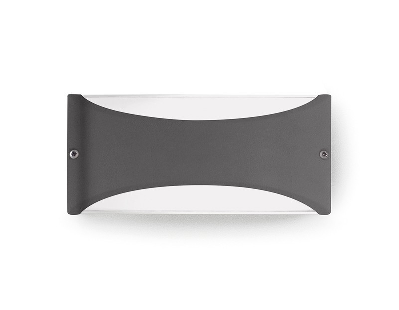 Offerta Applique LED 10W Biemissione IP54 | Lien Antracite Rettangolare