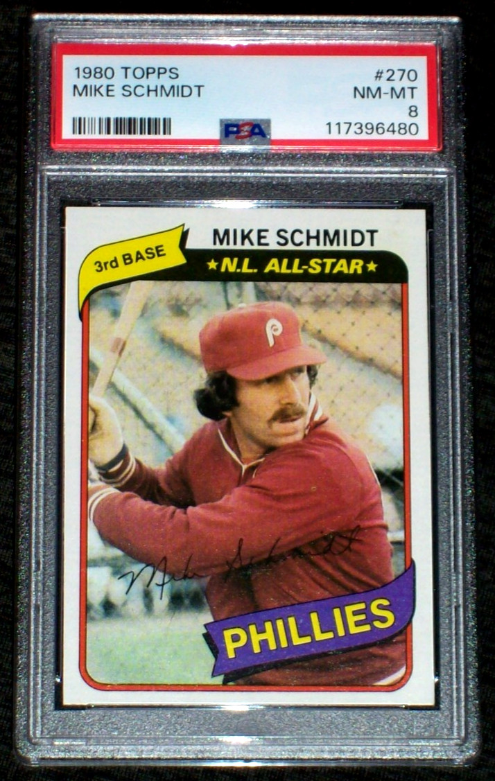 1980 Mike Schmidt #270 Topps PSA 8 Philadelphia Phillies