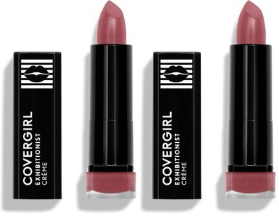 Set of 2 COVERGIRL Exhibitionist Cream Lipstick, 520 Dolce Latte