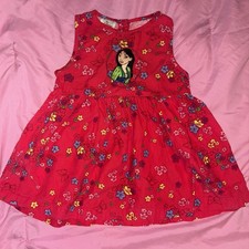 Vintage Mulan Embroidered Dress Disney store tag 2-3T