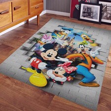 Mickey Mouse and Friends Area Rug Carpet Cartoon Kids Room Living Room Bedroom