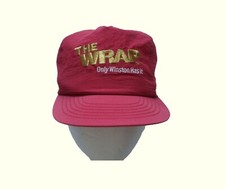 WINSTON CIGARETTE NYLON PROMO THE WRAP VTG 90s 80s RED HAT CAP ADULT ONE SIZE