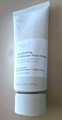 BELIEVE BEAUTY SKIN Exfoliating In-Shower Face Mask All Skin Types 6oz NEW (B15)