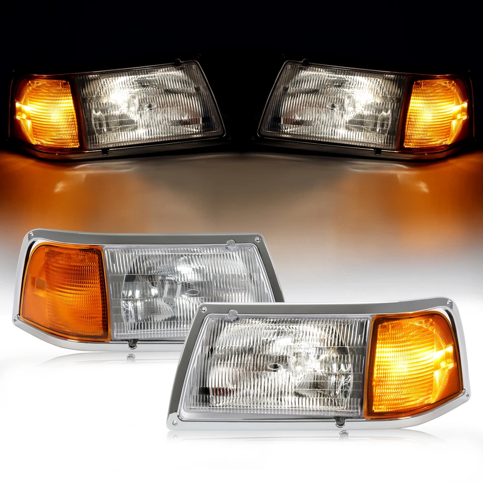 Par de faros con ajustadores + luz de esquina y bisel para Peterbilt 375 385 Foto 2 de 4