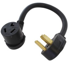 4-Prong Dryer Outlet to 3-Prong Dryer Plug Adapter NEMA 14-30P to NEMA 10-30R