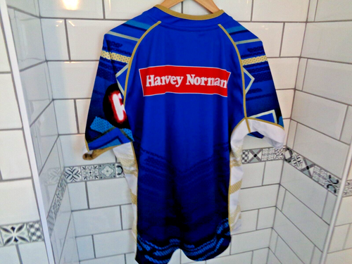 Australian Rugby league all stars 2015 BLK Harvey Norman Shirt Size UK XL Used - Picture 20 of 23