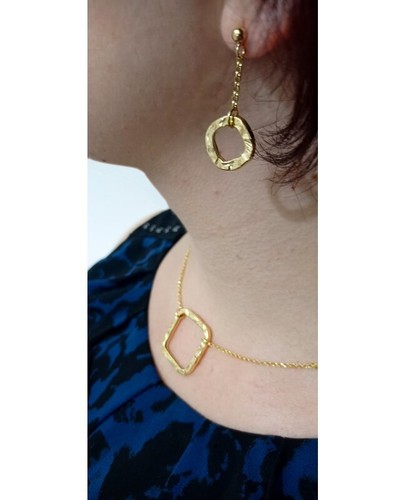 925 Silver Gold 925 Silver Pendant Charm Pendant Long Earrings - Picture 4 of 6